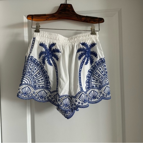 Farm Rio Blue Palm Trees Richelieu Short - Picture 9 of 9